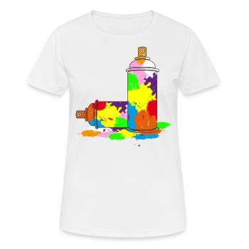 Graffiti spray can sprayer cans gift idea - Women's Breathable T-Shirt - white - Front - AI Model Female 172 dark (172cm)