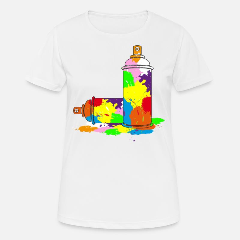 Graffiti spray can sprayer cans gift idea - Women's Breathable T-Shirt - white