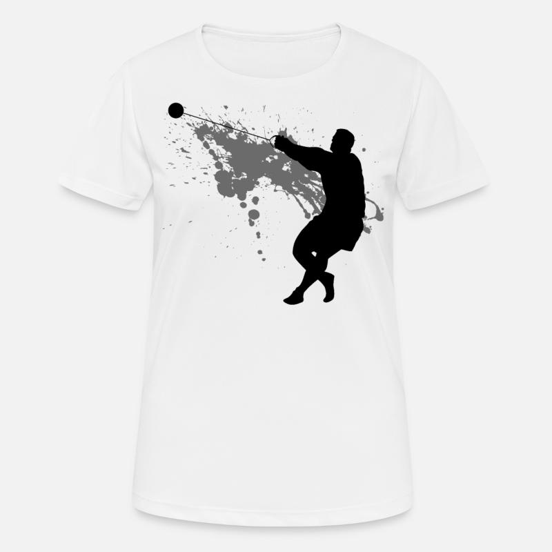 Hammer throw hammer thrower heavy athletics gift - Women's Breathable T-Shirt - white