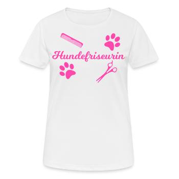 Hundefriseurin Beruf Geschenk Lustig Frauen - Frauen T-Shirt atmungsaktiv - Weiß - Vorne - AI Model Female 172 dark (172cm)