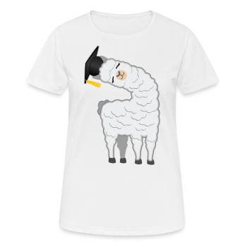 Licence Master Licence Llama Alpaga - T-shirt respirant Femme - blanc - Devant - AI Model Female 172 dark (172cm)