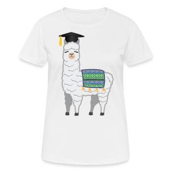 Licence Master Licence Llama Alpaga - T-shirt respirant Femme - blanc - Devant - AI Model Female 172 dark (172cm)