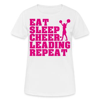 Cheerleading cheerleader disant cadeau femmes - T-shirt respirant Femme - blanc - Devant - AI Model Female 172 dark (172cm)