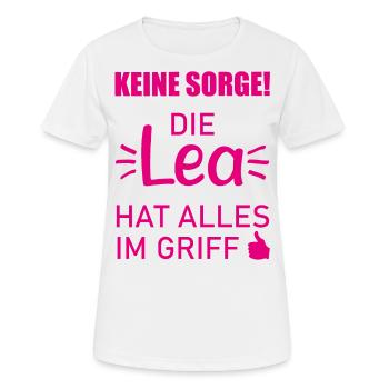 Lea Vorname Geschenk Cooler Spruch Namenstag - Frauen T-Shirt atmungsaktiv - Weiß - Vorne - AI Model Female 172 dark (172cm)
