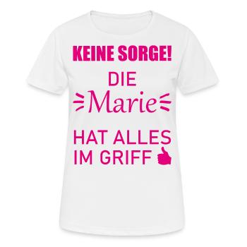 Marie Vorname Geschenk Cooler Spruch Namenstag - Frauen T-Shirt atmungsaktiv - Weiß - Vorne - AI Model Female 172 dark (172cm)