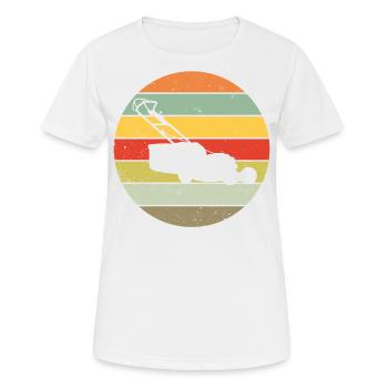 Tonte de pelouse tonte de pelouse cadeau rétro - T-shirt respirant Femme - blanc - Devant - AI Model Female 172 dark (172cm)