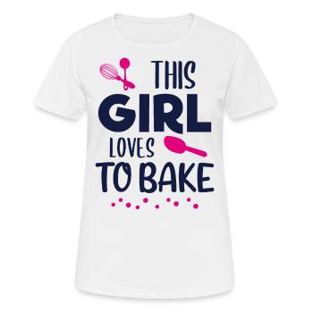 Baking girl saying baker bakery gift - Women's Breathable T-Shirt - white - Front - AI Model Female 172 dark (172cm)