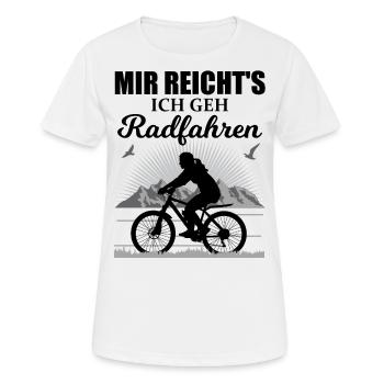 Radfahrerin Rad Fahren Lustiger Spruch Geschenk - Frauen T-Shirt atmungsaktiv - Weiß - Vorne - AI Model Female 172 dark (172cm)