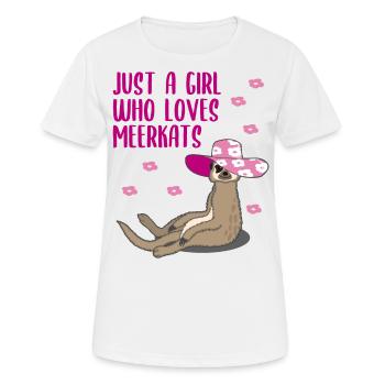 Cadeau de dames drôle de fille suricate - T-shirt respirant Femme - blanc - Devant - AI Model Female 172 dark (172cm)