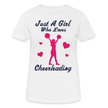 Cheerleading pom-pom girl disant cadeau fille - T-shirt respirant Femme - blanc - Devant - AI Model Female 172 dark (172cm)