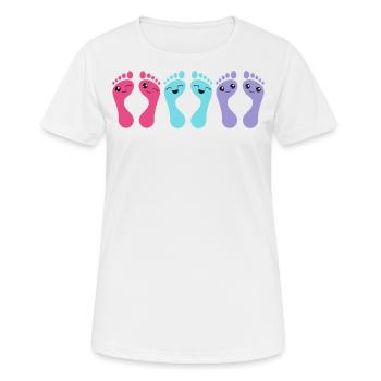 Soins des pieds Chiropody Funny Feet Gift - T-shirt respirant Femme - blanc - Devant - AI Model Female 172 dark (172cm)