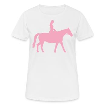 L’équitation cheval amoureux des chevaux - T-shirt respirant Femme - blanc - Devant - AI Model Female 172 dark (172cm)