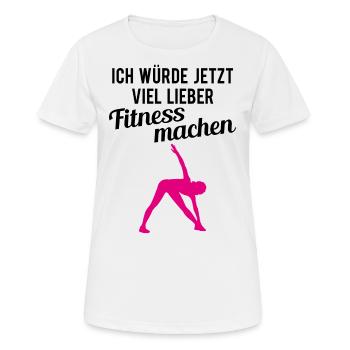Home Workout Training Fitness Spruch Geschenk - Frauen T-Shirt atmungsaktiv - Weiß - Vorne - AI Model Female 172 dark (172cm)