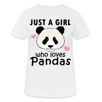 Mädchen Panda Spruch Geschenk Damen Kinder - Frauen T-Shirt atmungsaktiv - Weiß - Vorne - AI Model Female 172 dark (172cm)