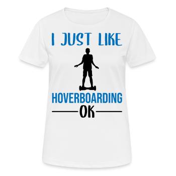 Hoverboard Proverbe E-Board Balance Board enfants - T-shirt respirant Femme - blanc - Devant - AI Model Female 172 dark (172cm)