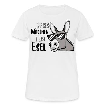 Esel Sonnenbrille Spruch Damen Mädchen Geschenk - Frauen T-Shirt atmungsaktiv - Weiß - Vorne - AI Model Female 172 dark (172cm)