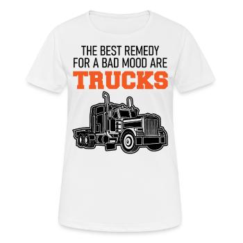 Camion Camion Camion Camion Slogan Cadeau - T-shirt respirant Femme - blanc - Devant - AI Model Female 172 dark (172cm)