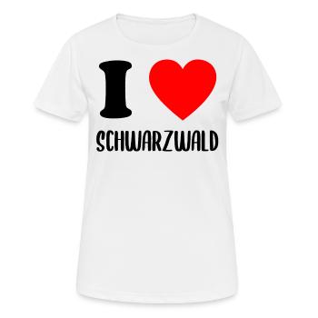 J’adore le cadeau forêt-Noire Forêt-Noire - T-shirt respirant Femme - blanc - Devant - AI Model Female 172 dark (172cm)