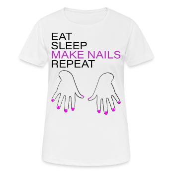 Nail Design Manucure Nail Design Dicton Cadeau - T-shirt respirant Femme - blanc - Devant - AI Model Female 172 dark (172cm)