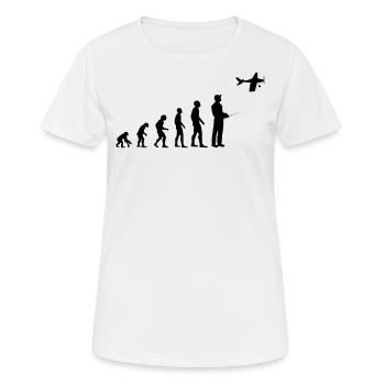 Model Airplane Model Maker RC Airplane Funny Gift - Women's Breathable T-Shirt - white - Front - AI Model Female 172 dark (172cm)