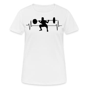 Bodybuilder Force Sport Squats Squats Cadeau - T-shirt respirant Femme - blanc - Devant - AI Model Female 172 dark (172cm)