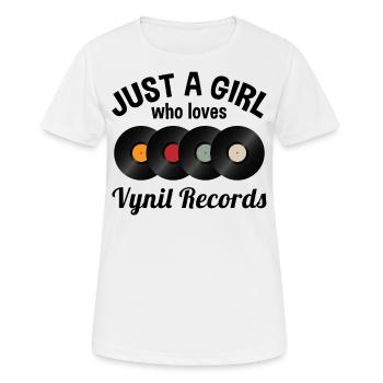 Vinyl Vinyl Saying Women Girl Gift - Women's Breathable T-Shirt - white - Front - AI Model Female 172 dark (172cm)