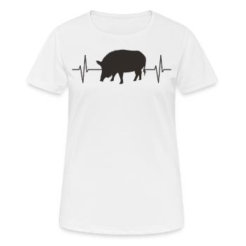 Sanglier Forêt Animaux Amoureux des animaux Cadeau - T-shirt respirant Femme - blanc - Devant - AI Model Female 172 dark (172cm)