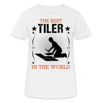 Carrelage Profession Formation Artisan Cadeau - T-shirt respirant Femme - blanc - Devant - AI Model Female 172 dark (172cm)