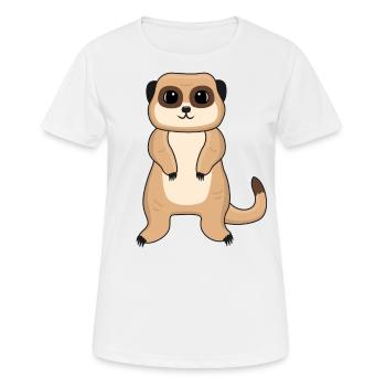 Cadeau d’amoureux des suricates Drôles d’animaux - T-shirt respirant Femme - blanc - Devant - AI Model Female 172 dark (172cm)