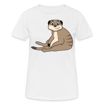 Cadeau d’amoureux des suricates Drôles d’animaux - T-shirt respirant Femme - blanc - Devant - AI Model Female 172 dark (172cm)