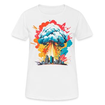 Nuclear explosion mushroom cloud - Women's Breathable T-Shirt - white - Front - AI Model Female 172 dark (172cm)
