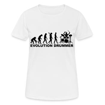 Drummer - Frauen T-Shirt atmungsaktiv - Weiß - Vorne - AI Model Female 172 dark (172cm)