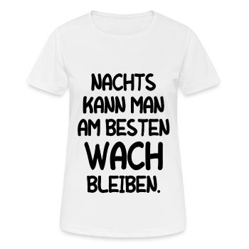 Müde Schlaflos Wach Bleiben Mitarbeiter Geschenk - Frauen T-Shirt atmungsaktiv - Weiß - Vorne - AI Model Female 172 dark (172cm)