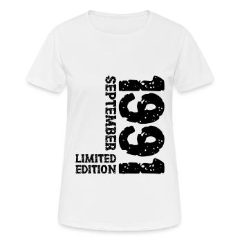 1991 September Limited Edition 32. Geburtstag Deko - Frauen T-Shirt atmungsaktiv - Weiß - Vorne - AI Model Female 172 dark (172cm)