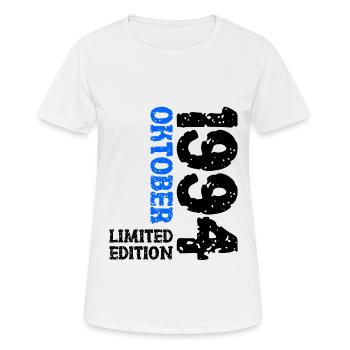 1994 Oktober Limited Edition 29. Geburtstag Deko - Frauen T-Shirt atmungsaktiv - Weiß - Vorne - AI Model Female 172 dark (172cm)