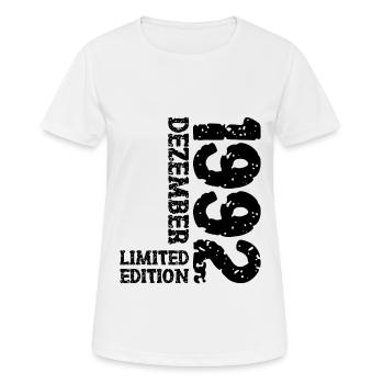 1992 Dezember Limited Edition 31. Geburtstag Deko - Frauen T-Shirt atmungsaktiv - Weiß - Vorne - AI Model Female 172 dark (172cm)