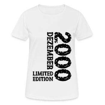 2000 décembre édition limitée 23e anniversaire décoration - T-shirt respirant Femme - blanc - Devant - AI Model Female 172 dark (172cm)