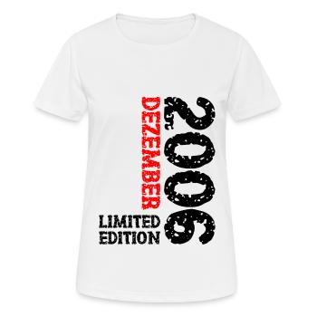 2006 Dezember Limited Edition 17. Geburtstag Deko - Frauen T-Shirt atmungsaktiv - Weiß - Vorne - AI Model Female 172 dark (172cm)
