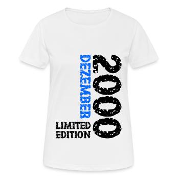 2000 Dezember Limited Edition 23. Geburtstag Deko - Frauen T-Shirt atmungsaktiv - Weiß - Vorne - AI Model Female 172 dark (172cm)