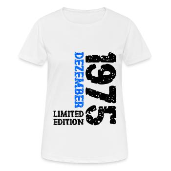 1975 Dezember Limited Edition 48. Geburtstag Deko - Frauen T-Shirt atmungsaktiv - Weiß - Vorne - AI Model Female 172 dark (172cm)