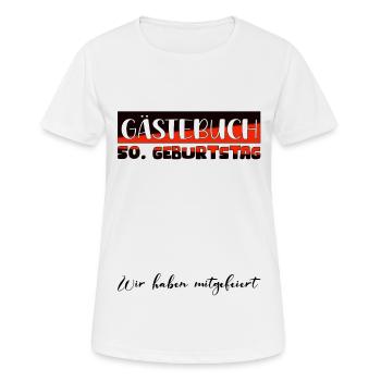 50th Birthday Gift Women's Decoration Men's Guestbook - Women's Breathable T-Shirt - white - Front - AI Model Female 172 dark (172cm)