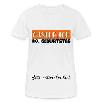 20th Birthday Gift Women's Decoration Men's Guestbook - Women's Breathable T-Shirt - white - Front - AI Model Female 172 dark (172cm)