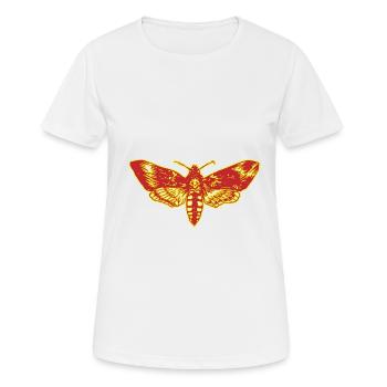 Motte T-Shirt - Frauen T-Shirt atmungsaktiv - Weiß - Vorne - AI Model Female 172 dark (172cm)