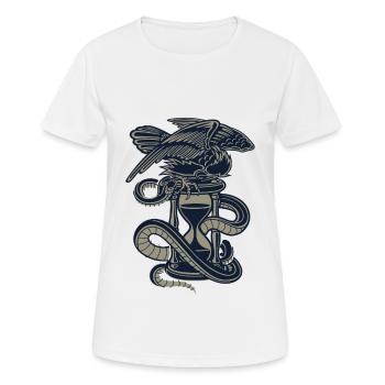 Sanduhr, Adler, Schlange - Frauen T-Shirt atmungsaktiv - Weiß - Vorne - AI Model Female 172 dark (172cm)