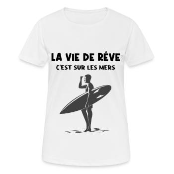 Leben auf den Meeren - Frauen T-Shirt atmungsaktiv - Weiß - Vorne - AI Model Female 172 dark (172cm)