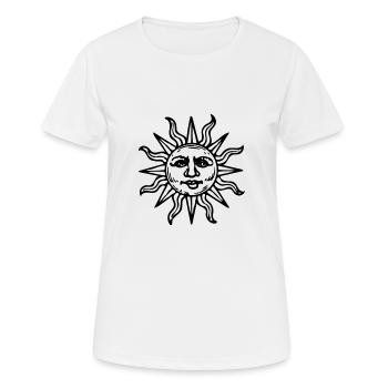 Soleil antique - T-shirt respirant Femme - blanc - Devant - AI Model Female 172 dark (172cm)