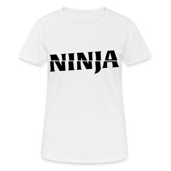 Ninja - Frauen T-Shirt atmungsaktiv - Weiß - Vorne - AI Model Female 172 dark (172cm)