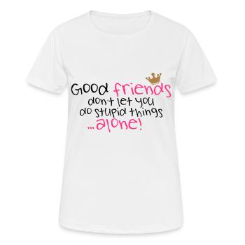 Good Friends Best Friendship - Women's Breathable T-Shirt - white - Front - AI Model Female 172 dark (172cm)
