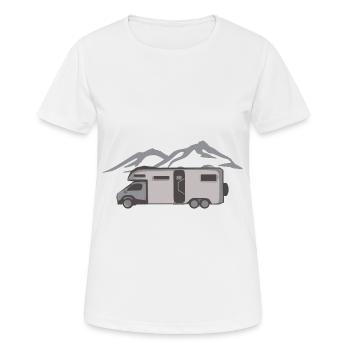 Camping camping-car - T-shirt respirant Femme - blanc - Devant - AI Model Female 172 dark (172cm)