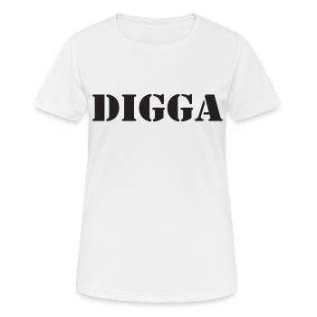 Digga - Freund, Bruder und Kumpel Design - Frauen T-Shirt atmungsaktiv - Weiß - Vorne - AI Model Female 172 dark (172cm)